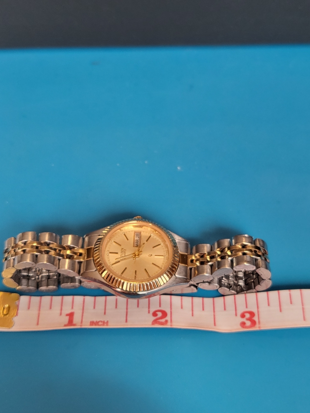 Citizen Quartz Two-Tone Gold Dial Watch - Picture 10 of 10